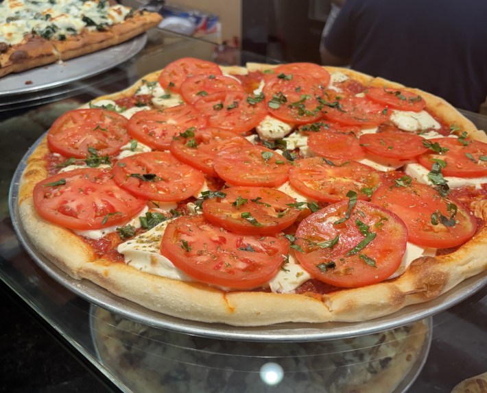 New York-style pizza at Sarabella's Italian Deli & Pizzeria.