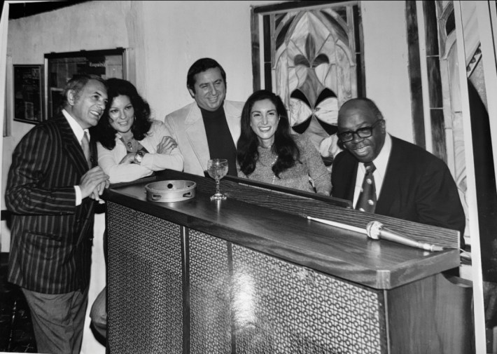 Lello Arpaia with guests at La Tavernetta restaurant