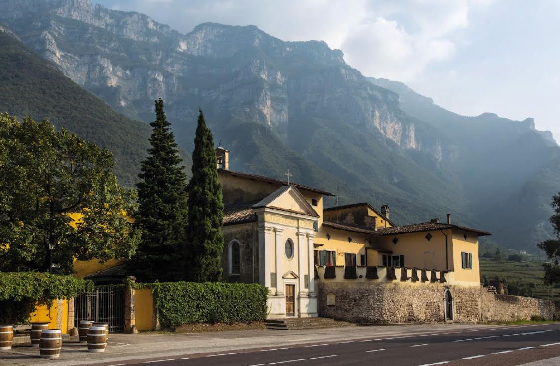 The entrance to Tenuta San Leonardo in Trentino.