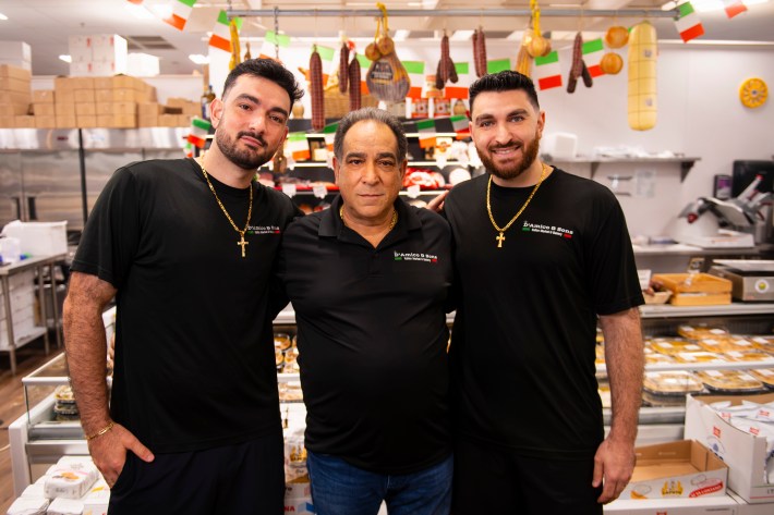 Giovanni D'Amico with his sons, Antonio and Philip.