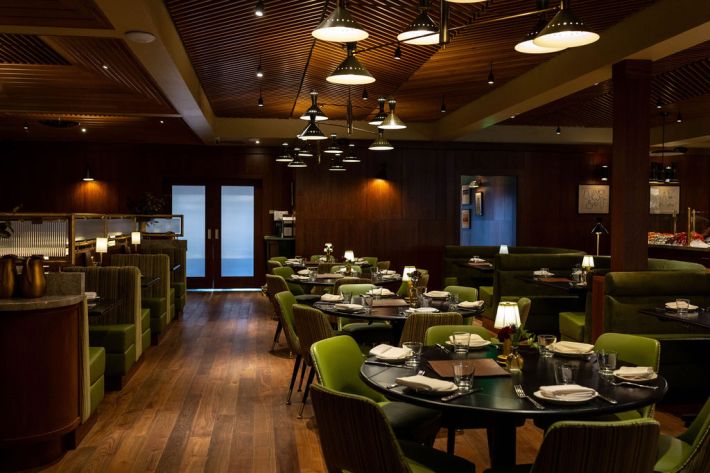 Main dining room at Jimmy's restaurant in Lodi, California.