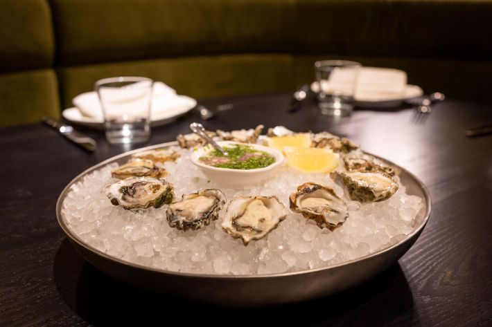 Fresh oyster platter served at Jimmy's restaurant in Lodi.