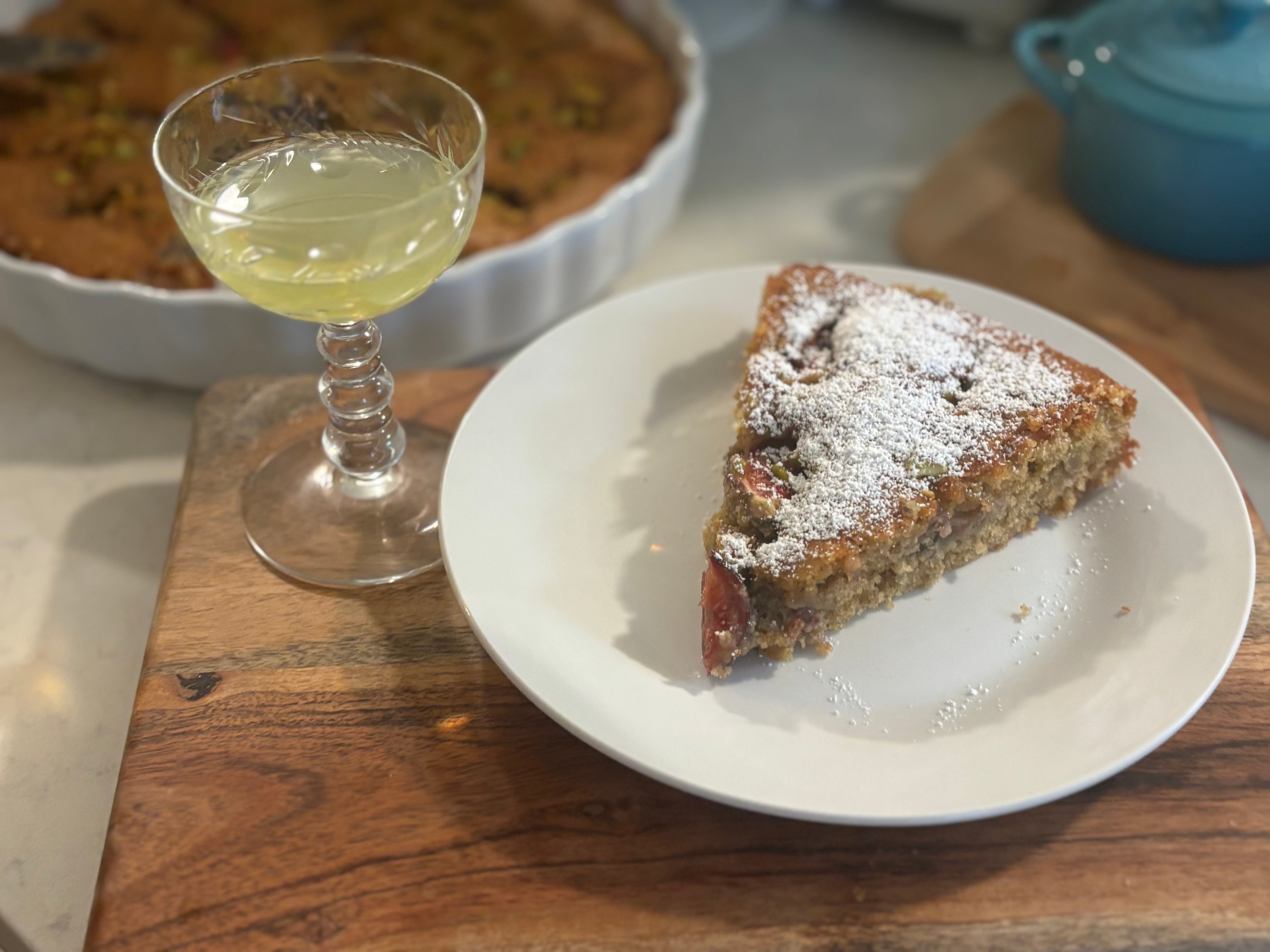Slice of Sicilian fig torta