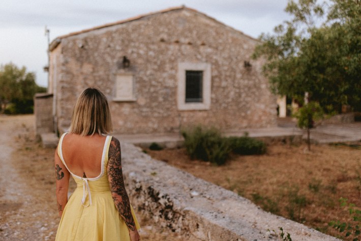 The stone farmhouse at Lula Terra