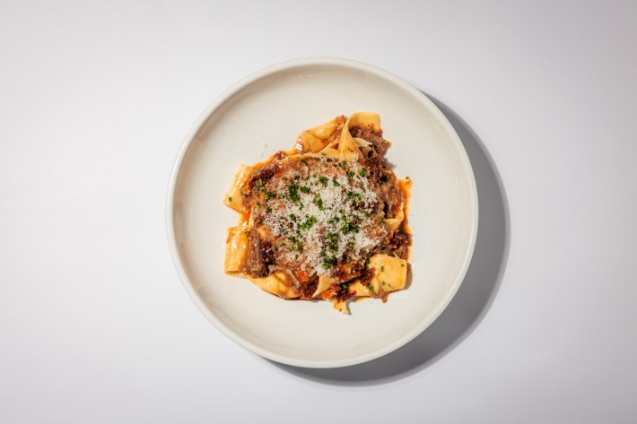 Pappardelle with XO Oxtail Ragù at Recente