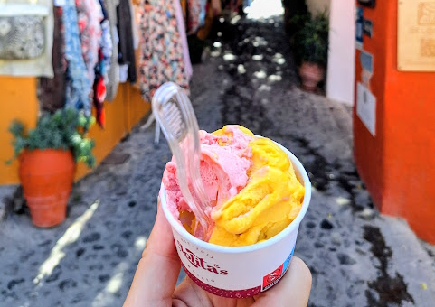 Cup of gelato from Lolita’s Gelato in Oia, Santorini.