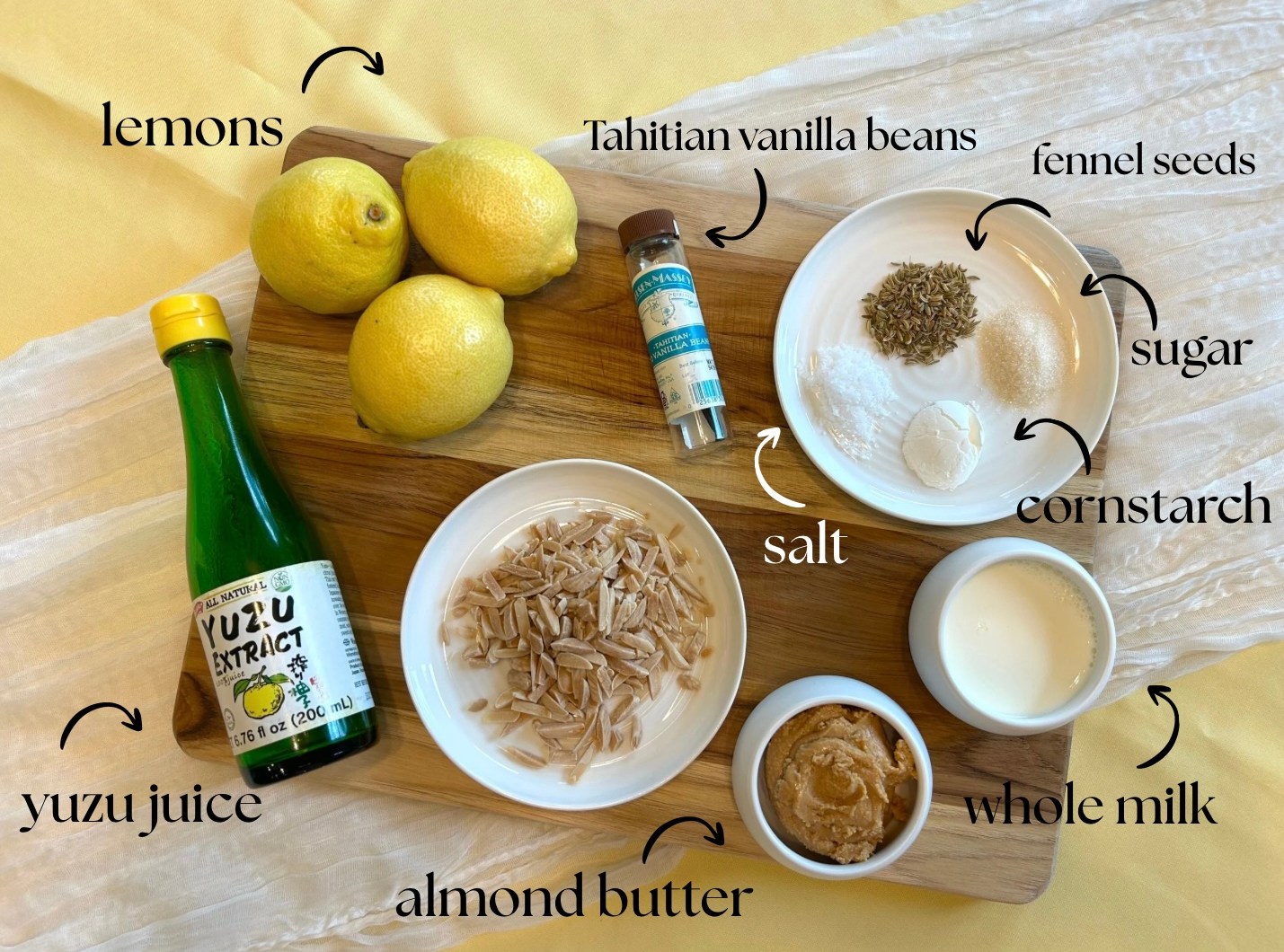 Sicilian Style Lemon, Yuzu and Fennel Gelato with Homemade Toasted Almond Butter