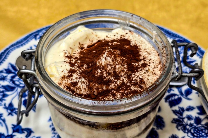 Tiramisu served at Trattoria ’nta Nonna.