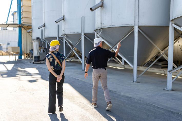 A tour of the Sunnyland Mills facility in Fresno. Photo by Patty Schmidt.