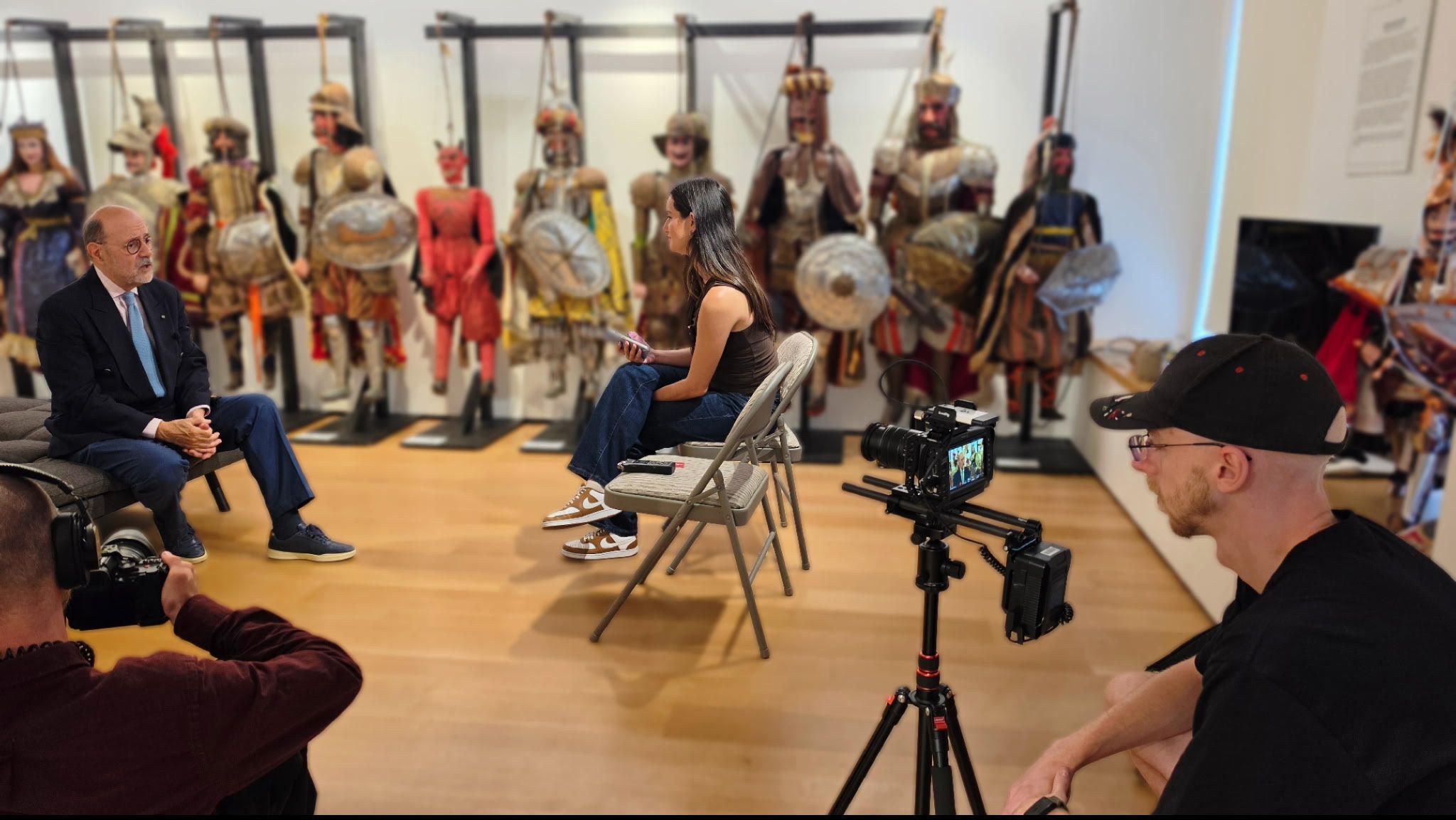 Rosemarie Sparacio interviewing Dr. Joseph V. Scelsa, President of the Italian American Museum in New York, for "The Forgotten Feast."