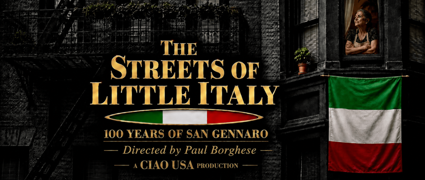 Homepage of the website for "The Streets of Little Italy: 100 Years of San Gennaro."