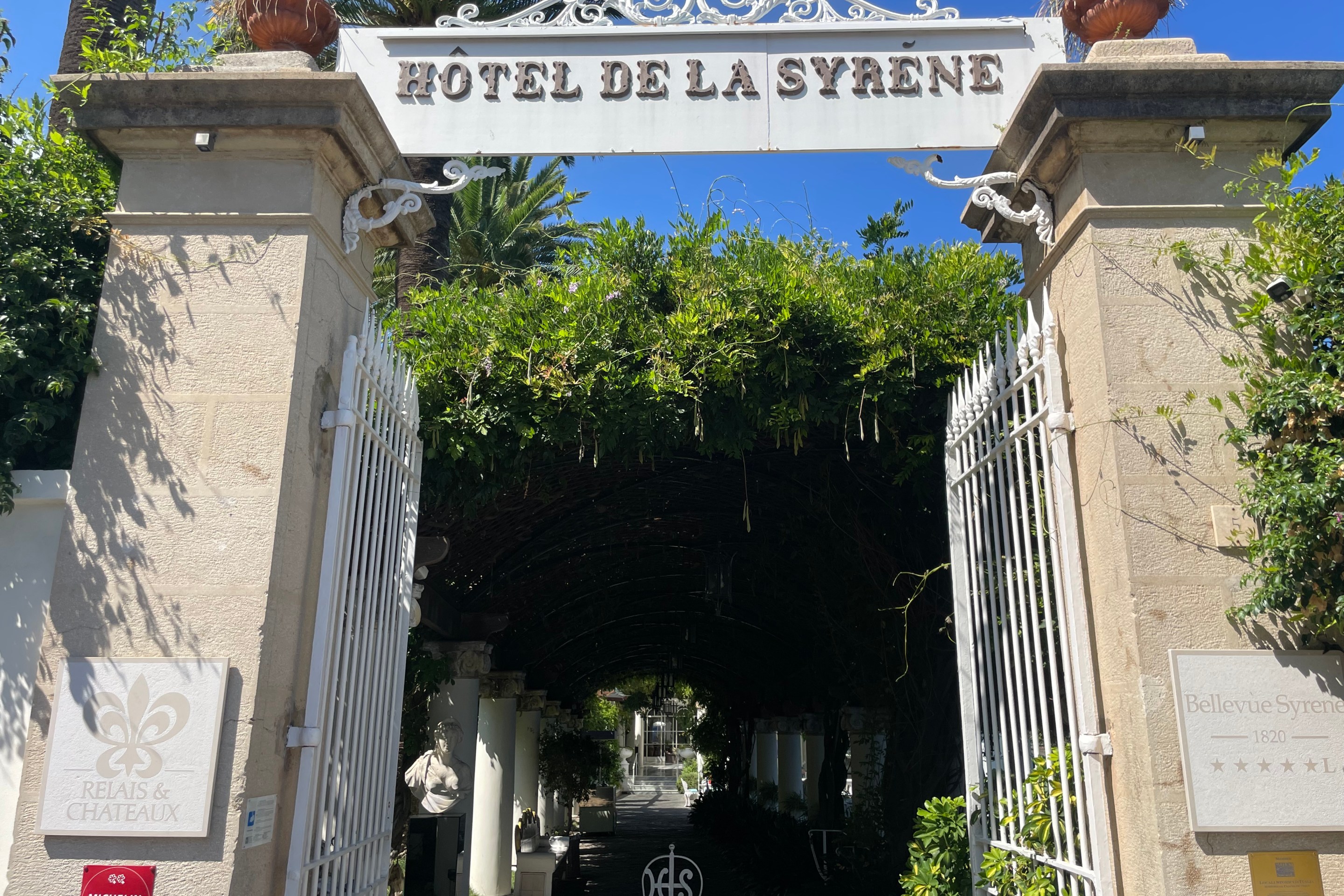 The entrance to Hotel Bellevue Syrene in Sorrento.