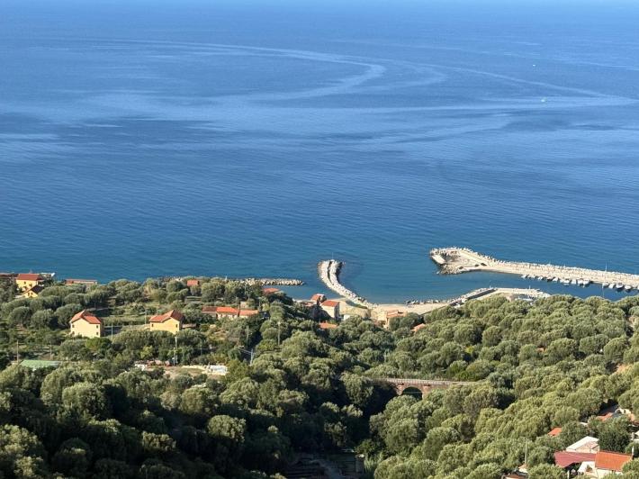Marina di Pisciotta sits below the medieval hill town. Photo by Fabrizia Falcione.