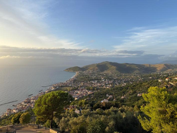 Pisciotta’s coastline stretches along the Tyrrhenian Sea. Photo by Fabrizia Falcione.