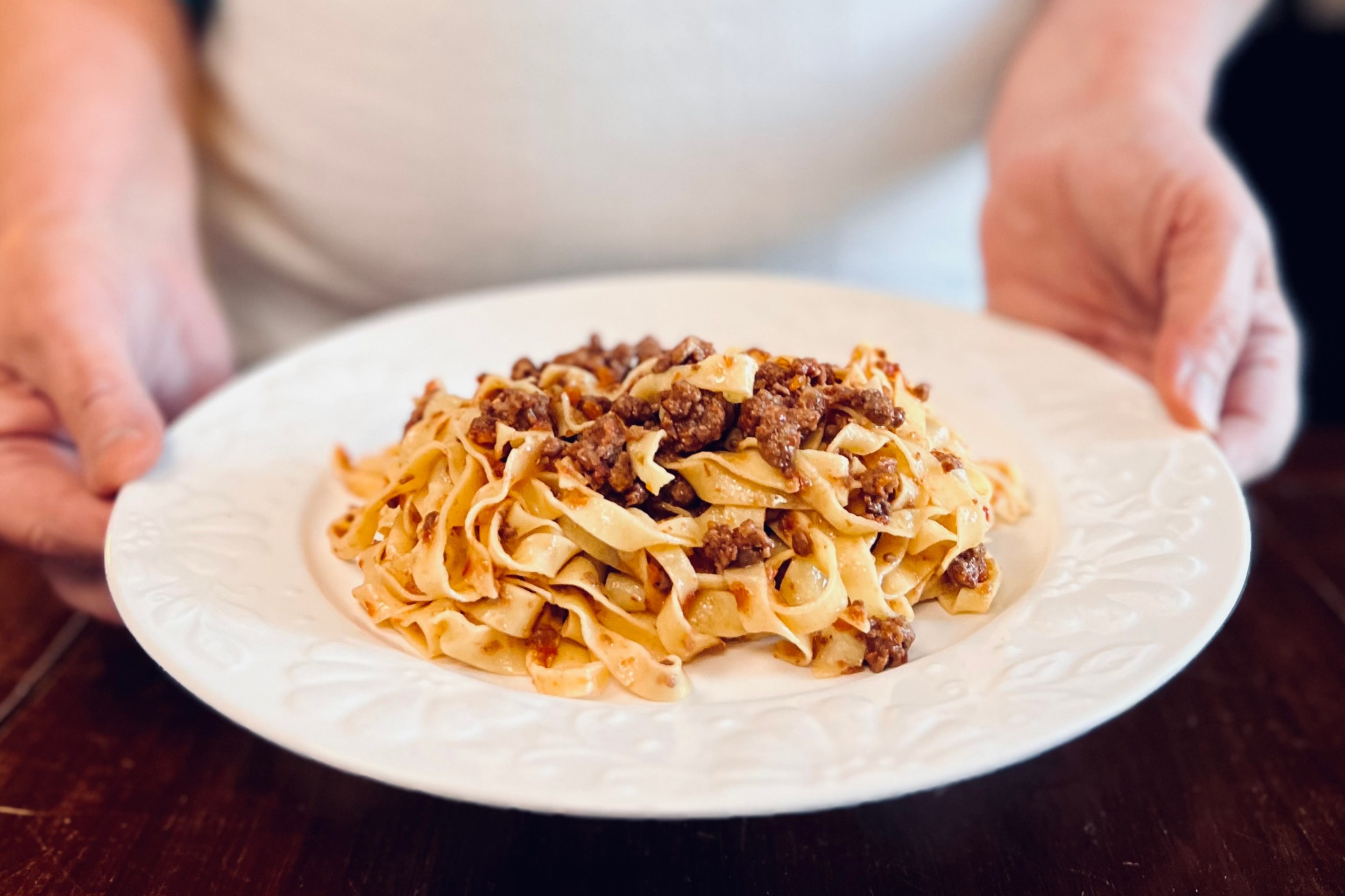 Alessandra Spisni’s tagliatelle al ragù featured in the film Bolognese.