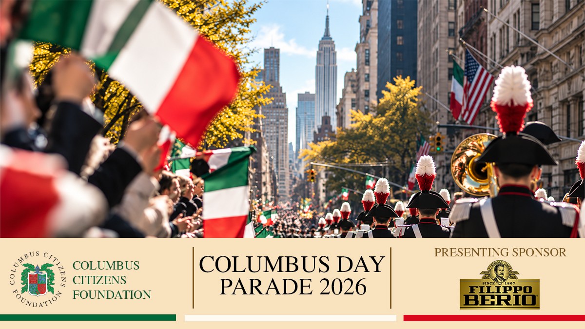 The 2026 Columbus Day Parade is sponsored by Filippo Berio.