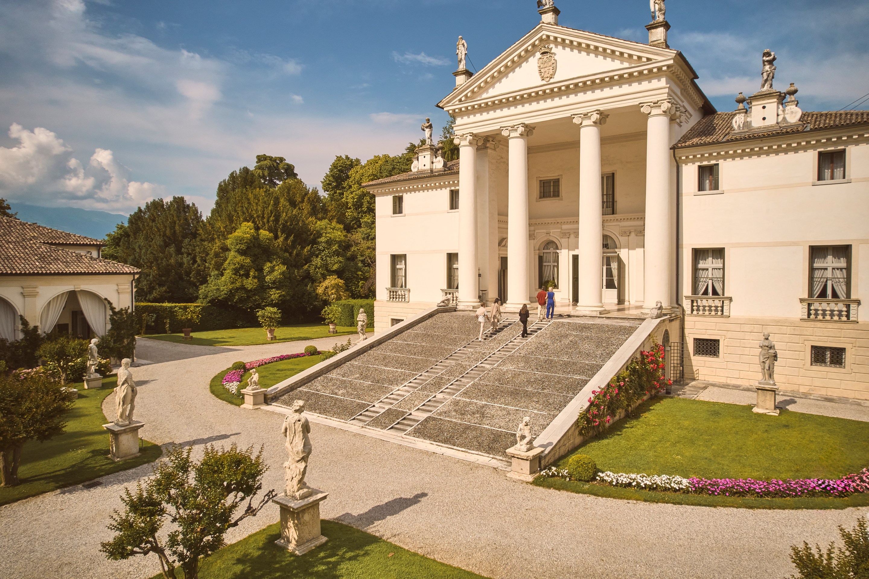 Villa Sandi’s 17th-century Palladian-style villa. Photo courtesy of Villa Sandi