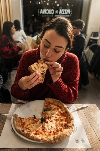 Luisa Ruocco at the Festa della Pizza.